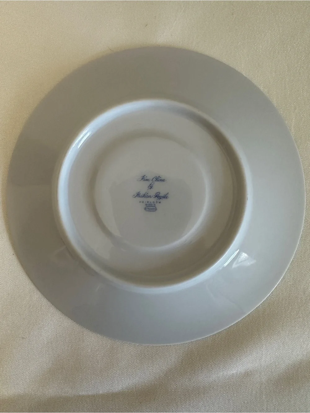 Fashion Royale Heirloom Fine China Saucer 6”